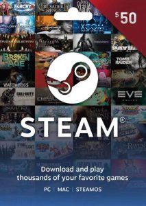 Steam Wallet Gift Card $50